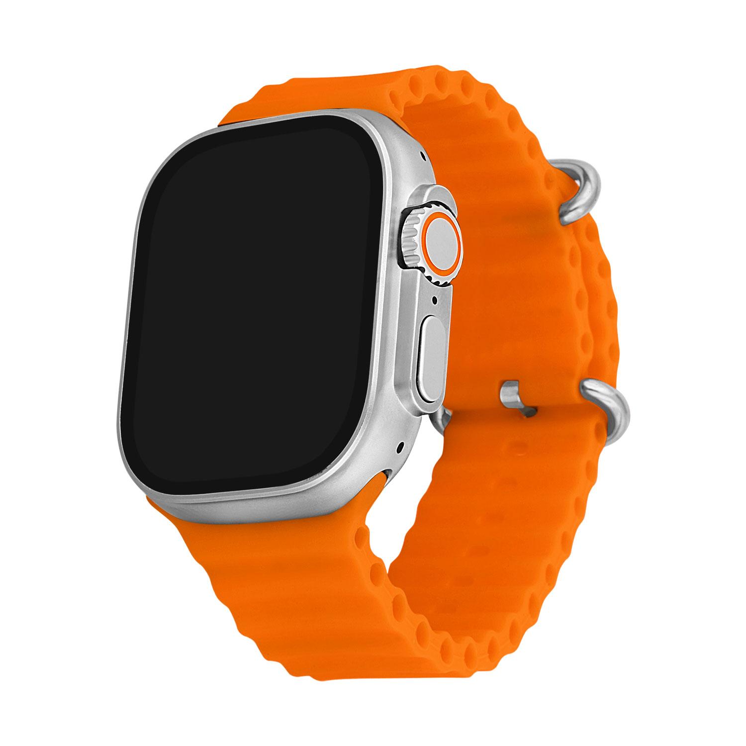 You Watch A8-a83pro You Silver & Orange Silicon Unisex Kol Saati
