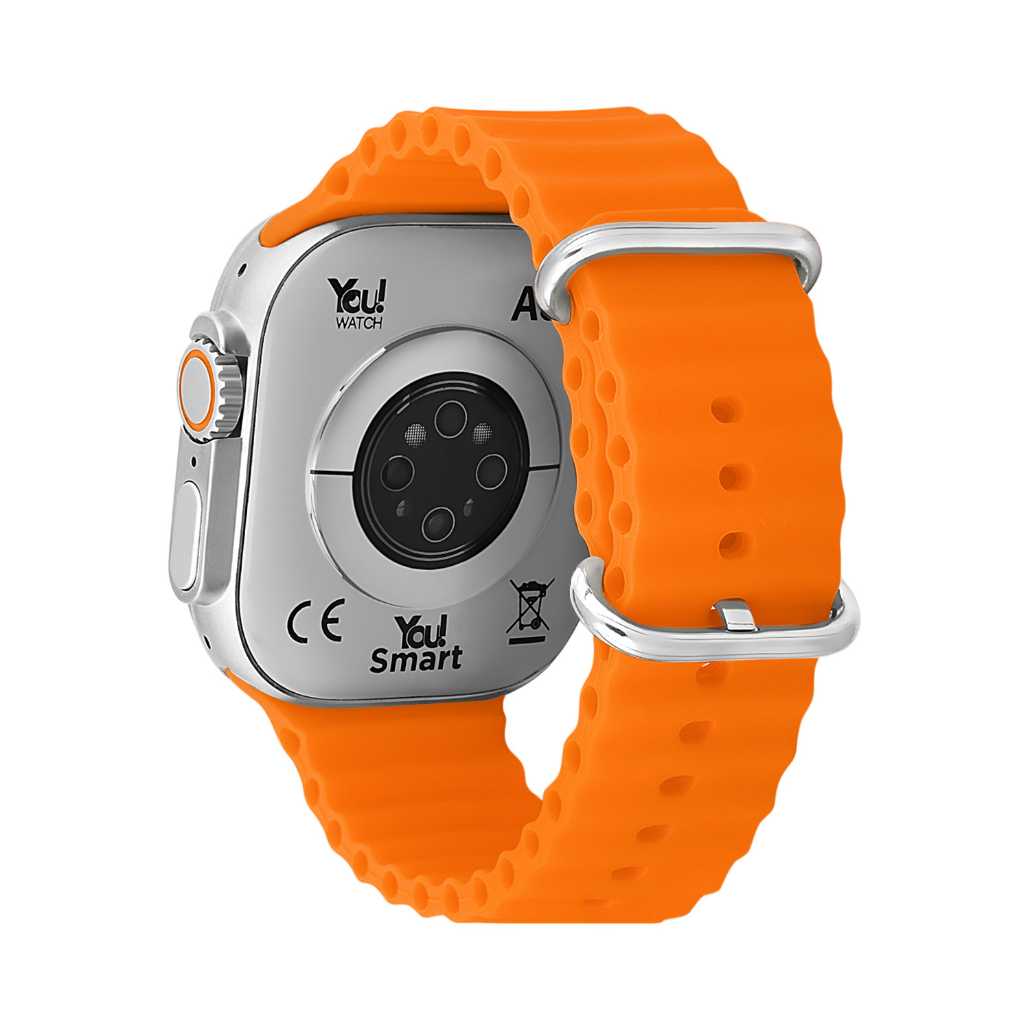 You Watch A8-a83pro You Silver & Orange Silicon Unisex Kol Saati Görseli