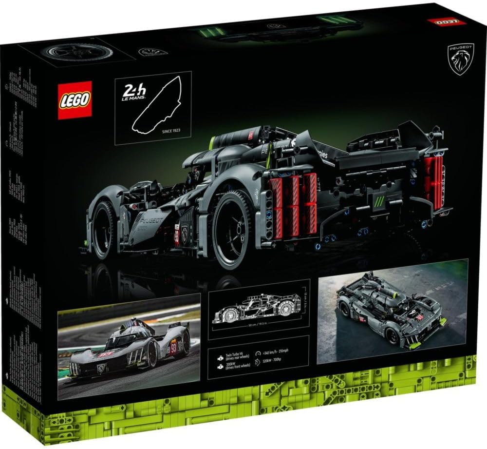 Lego 42156 Technic Peugeot 9x8 24h Le Mans Hybrid Hypercar Görseli
