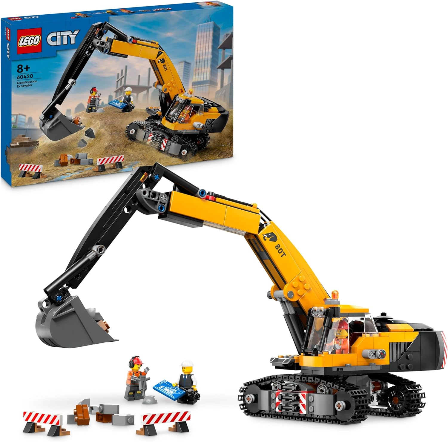 Lego 60420 City Sarı İnşaat Ekskavatörü