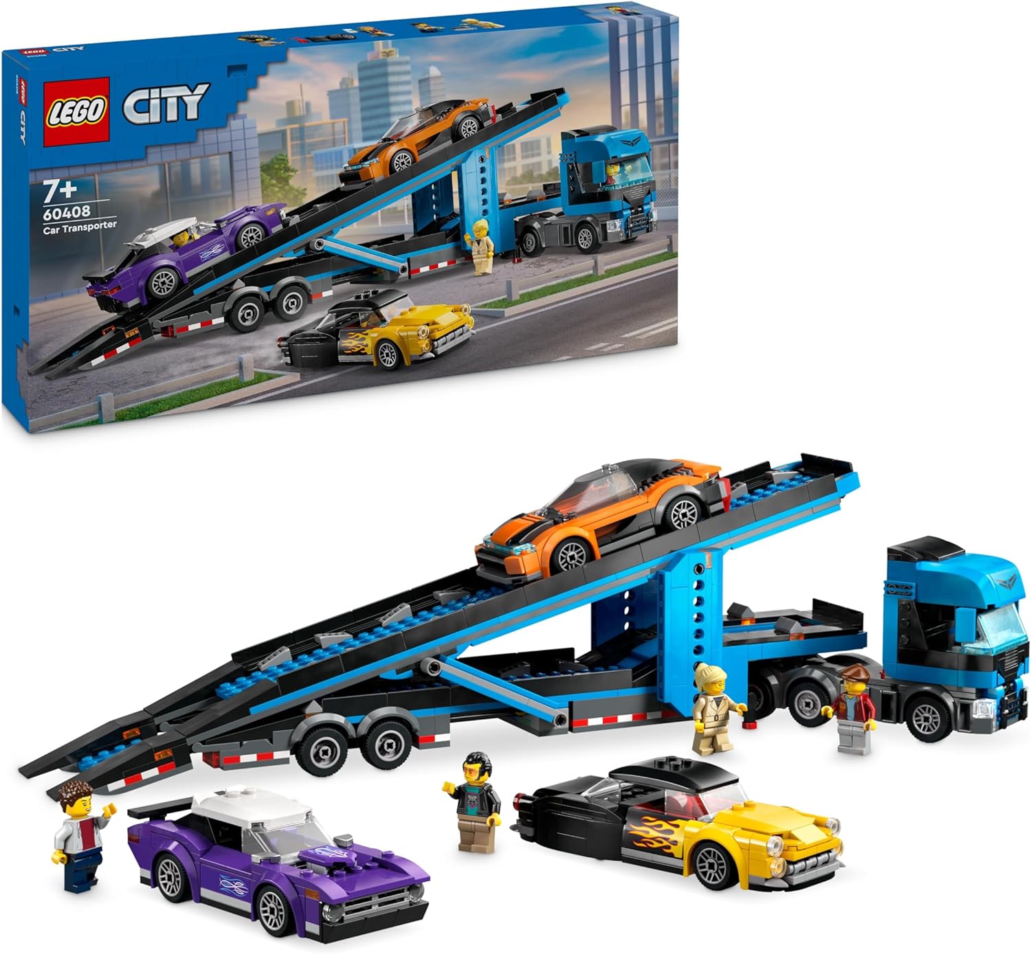 Lego 60408 City Spor Arabalı Araç Taşıma Kamyonu