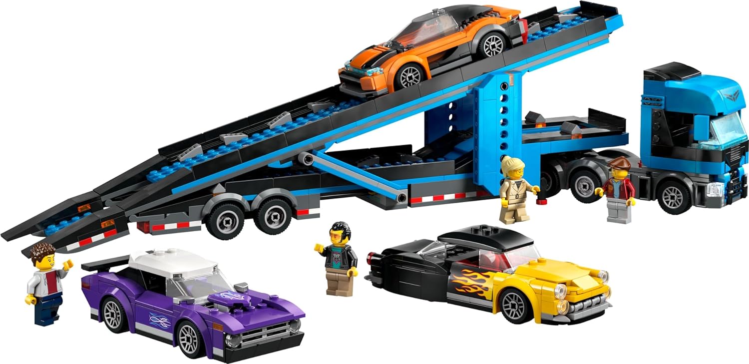 Lego 60408 City Spor Arabalı Araç Taşıma Kamyonu Görseli