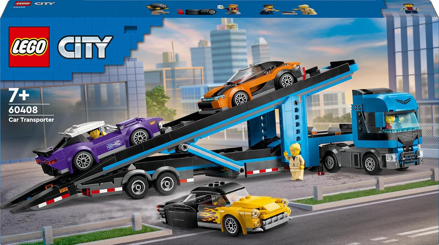 Lego 60408 City Spor Arabalı Araç Taşıma Kamyonu Görseli