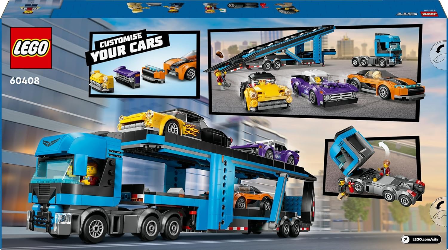 Lego 60408 City Spor Arabalı Araç Taşıma Kamyonu Görseli