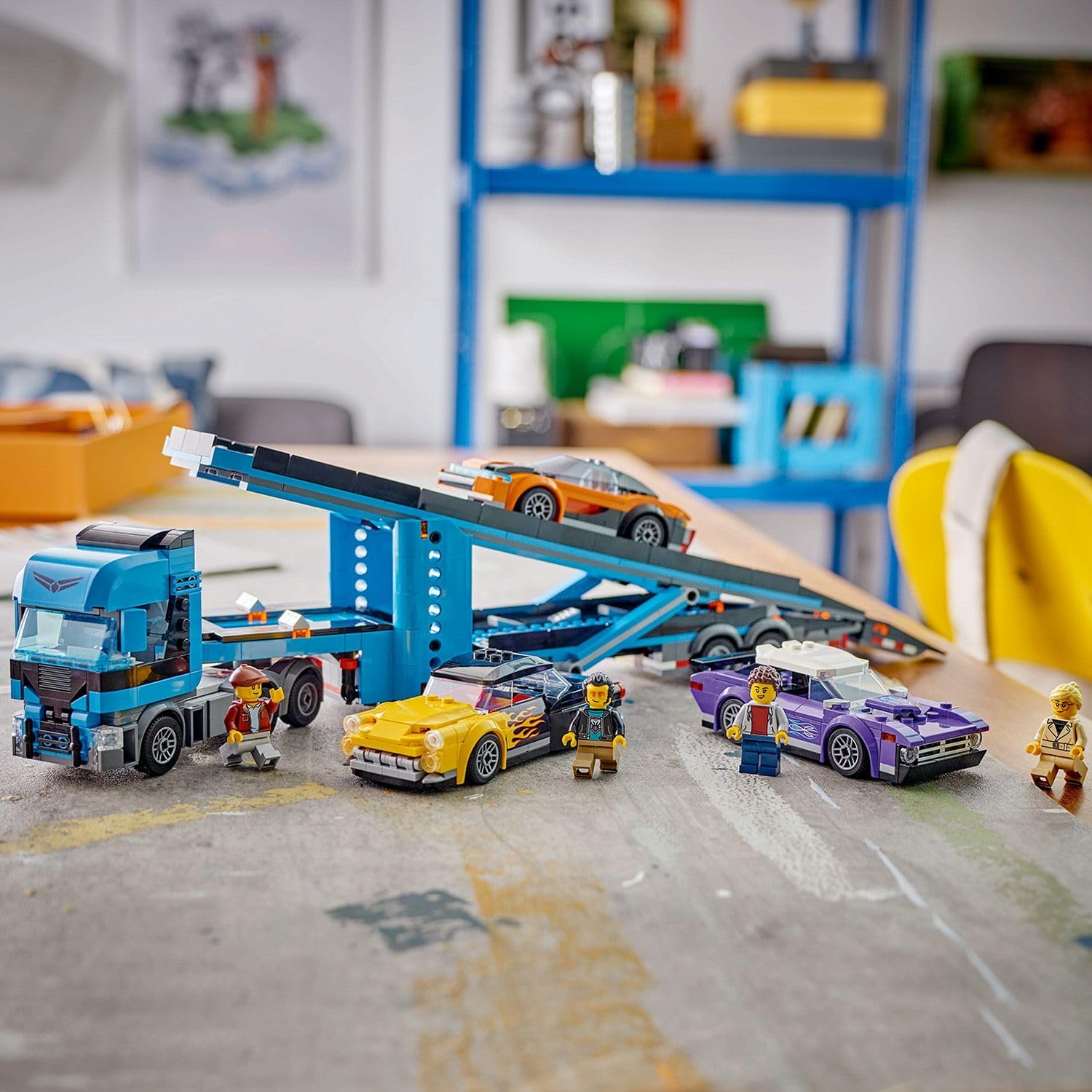Lego 60408 City Spor Arabalı Araç Taşıma Kamyonu Görseli