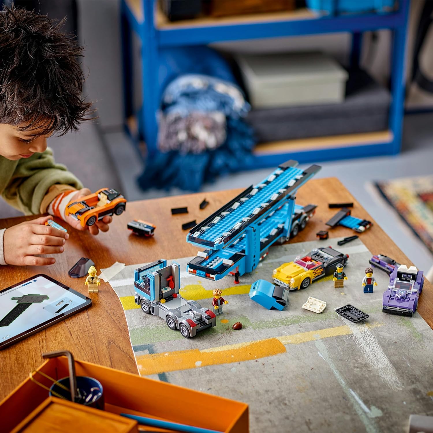 Lego 60408 City Spor Arabalı Araç Taşıma Kamyonu Görseli