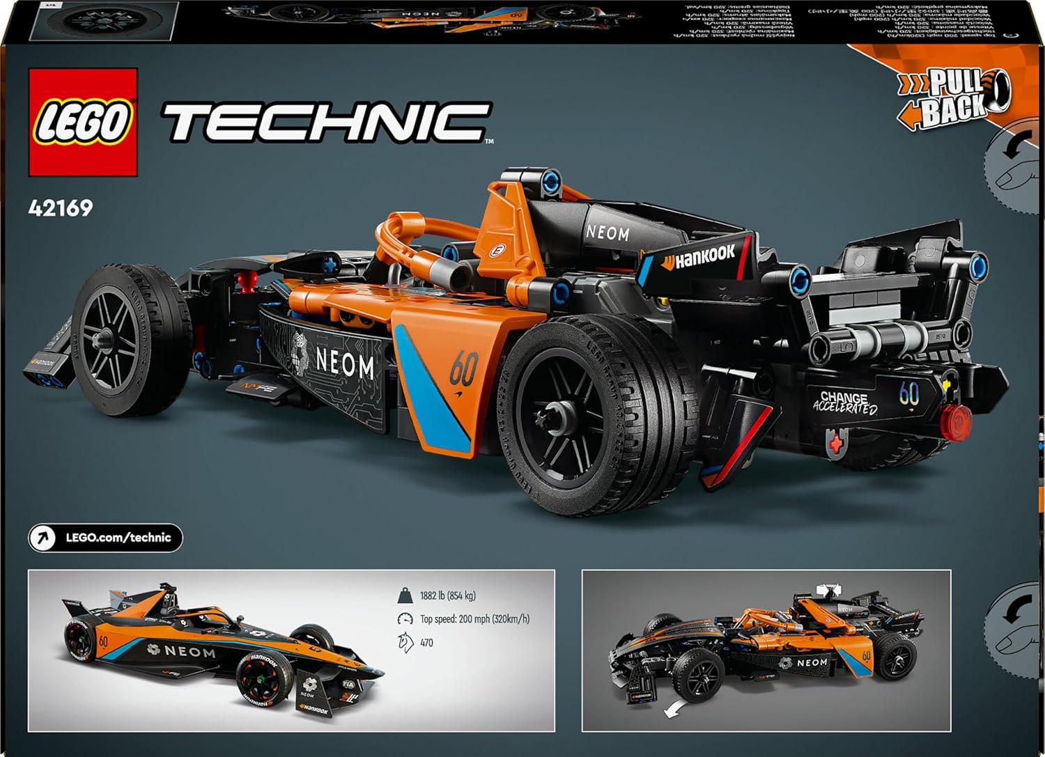 Lego 42169 Technic Neom Mclaren Formula E Yarış Arabası Görseli