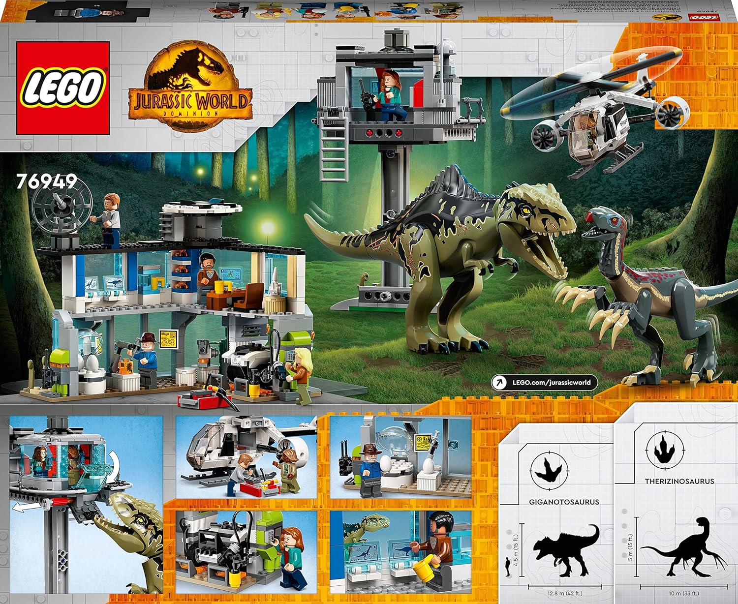 Lego 76949 Jurassic World Giganotosaurus Ve Therizinosaurus Saldırısı Görseli