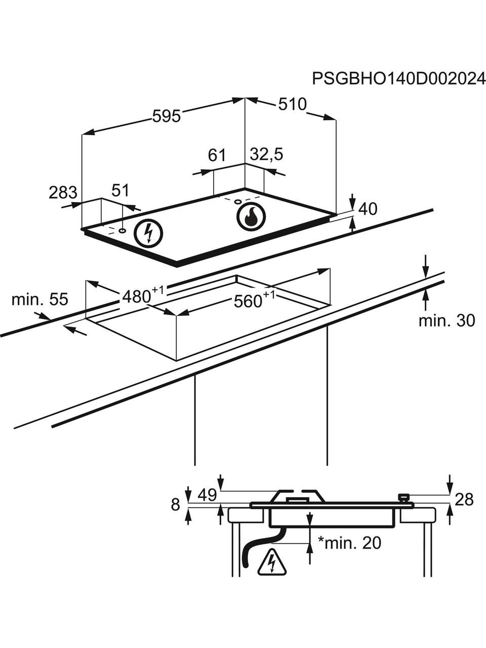 Electrolüx Kgs6424sx 60cm Ankastre Setüstü Ocak Görseli