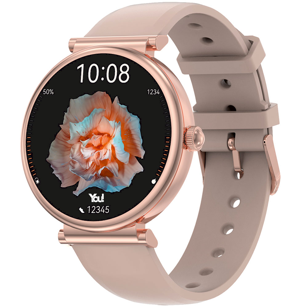 You Watch F15-yf151 You Smart Rose Gold &amp; Pink Silicon Bayan Kol Saati