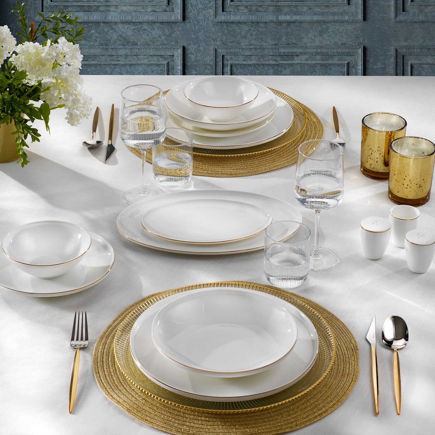 Schafer Chance Gold Yemek Takımı 56 Parça-Gold