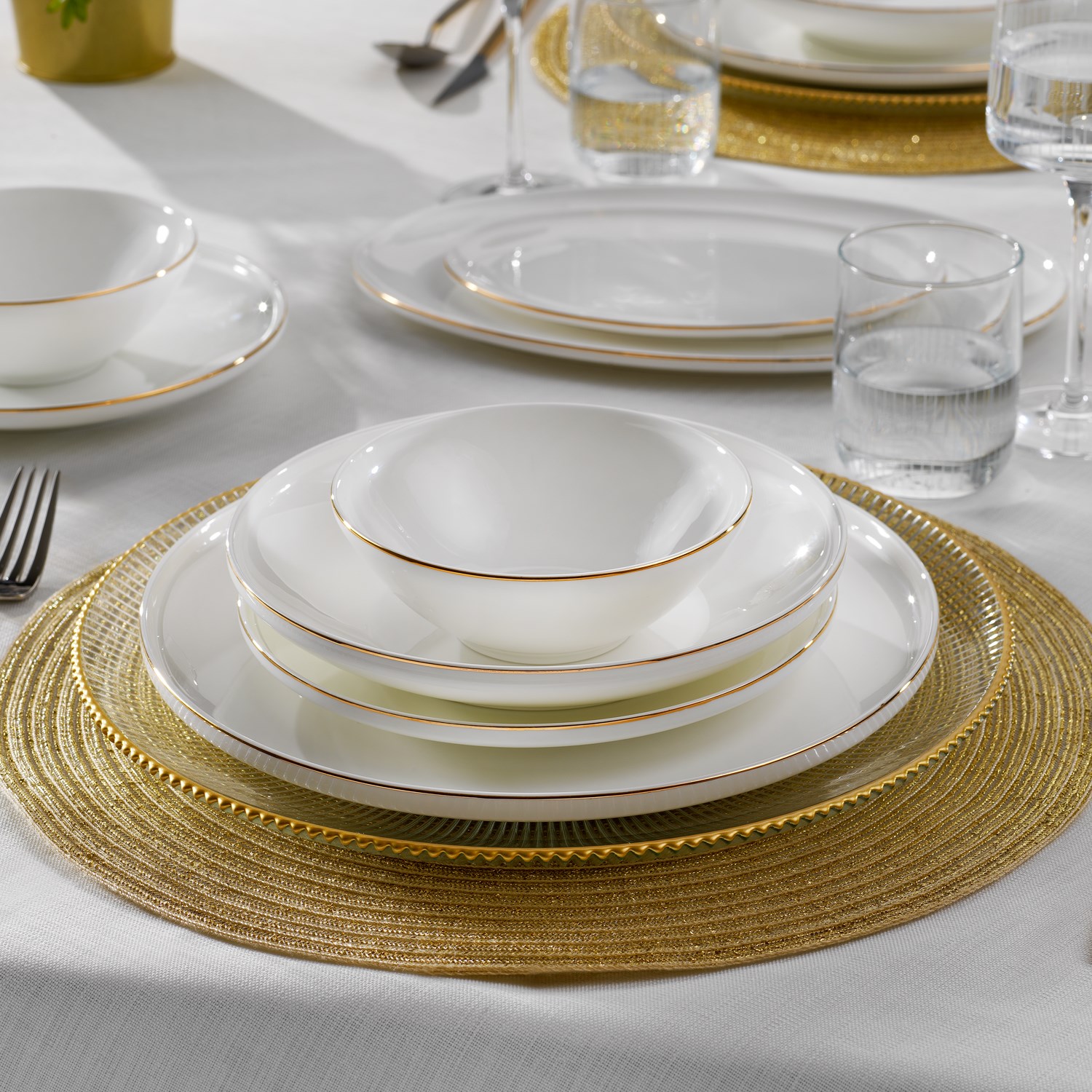 Schafer Chance Gold Yemek Takımı 56 Parça-Gold Görseli