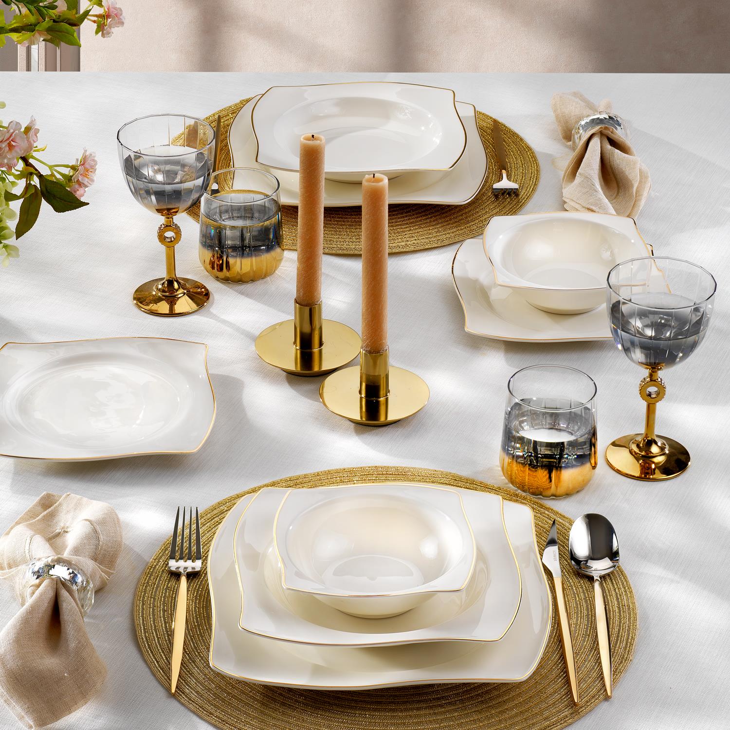 Schafer Bety Yemek Takımı 48 Parça-Gold01 Görseli