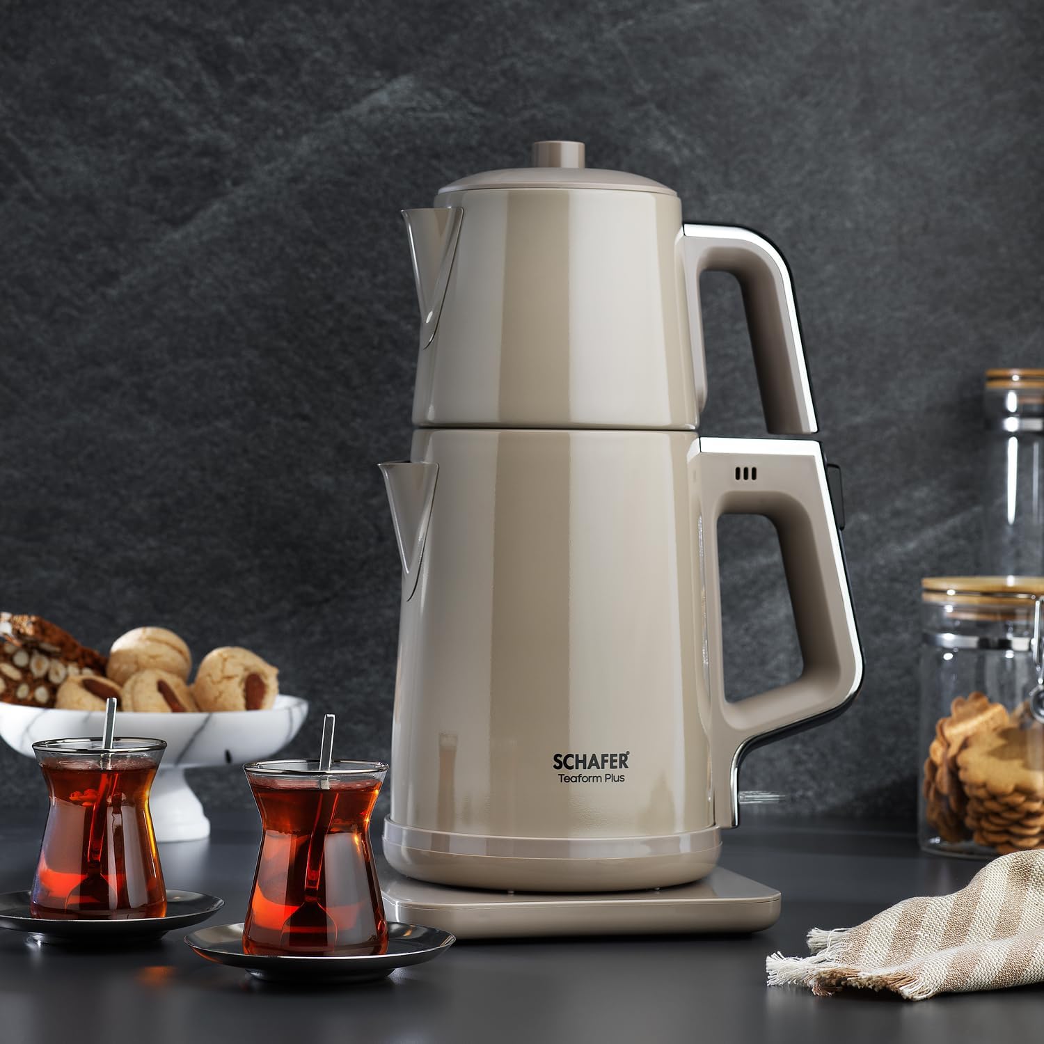 Schafer Teaform Plus Paslanmaz Çay Makinesi-bej Görseli