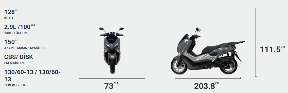 Volta RSX4 125 cc Benzinli Motosiklet Görseli