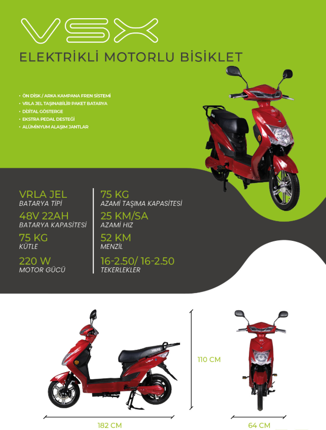 Volta VSX Elektrikli Motorlu Bisiklet Görseli