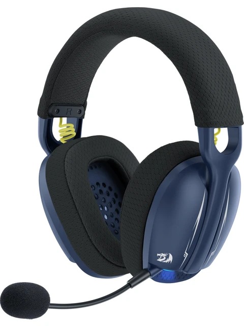 Redragon H878 Skuld Pro Trı-mode Kablosuz 7.1 Surround Aydınlatmalı Gamıng Kulaklık Mavı-sıyah
