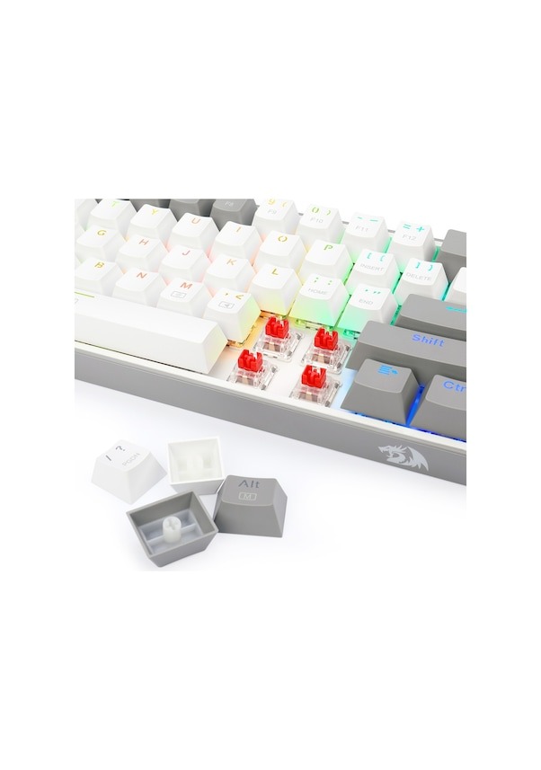 Redragon K617-rgb-wg Fızz Rgb Red Swıtch Kablolu Mekanık Gamıng Q Klavye Beyaz-grı Görseli