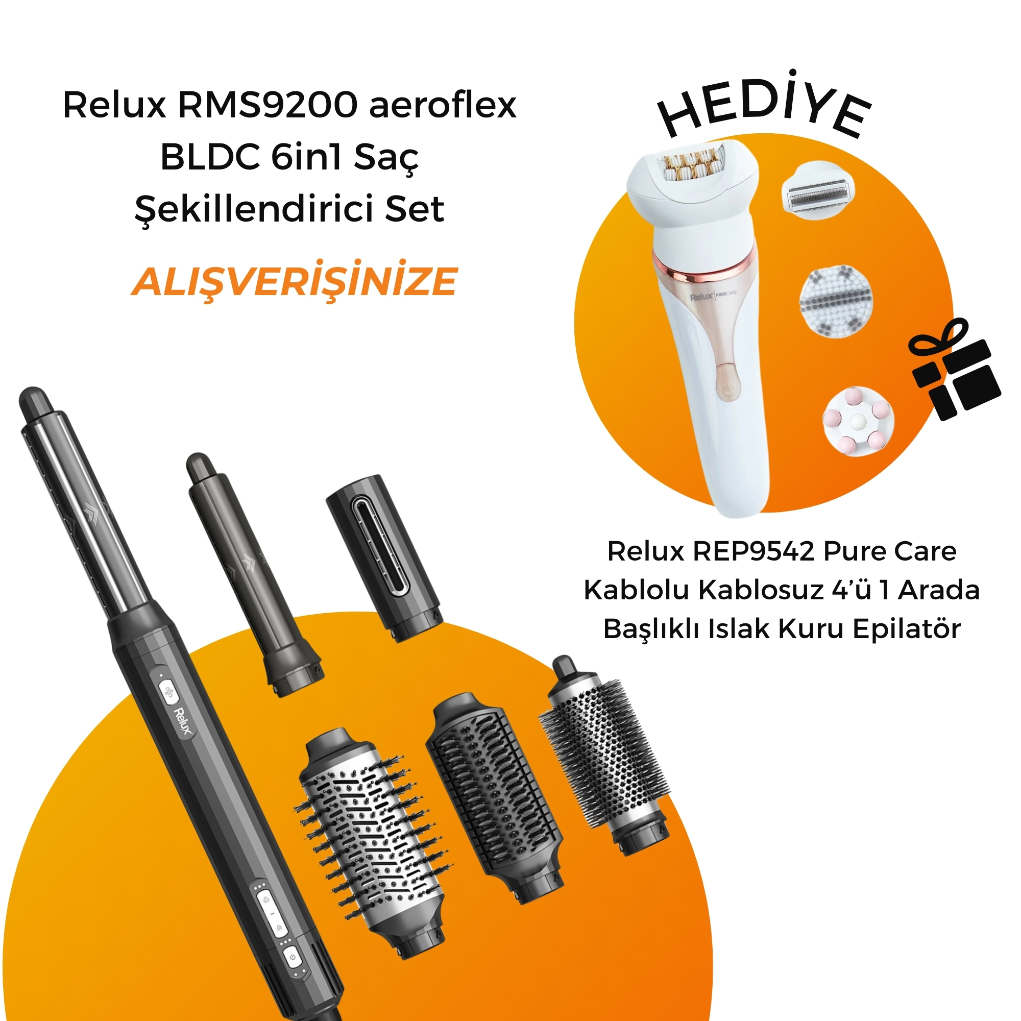 Relux Rms9200B Aeroflex 6in1 Saç Şekillendirici Blue