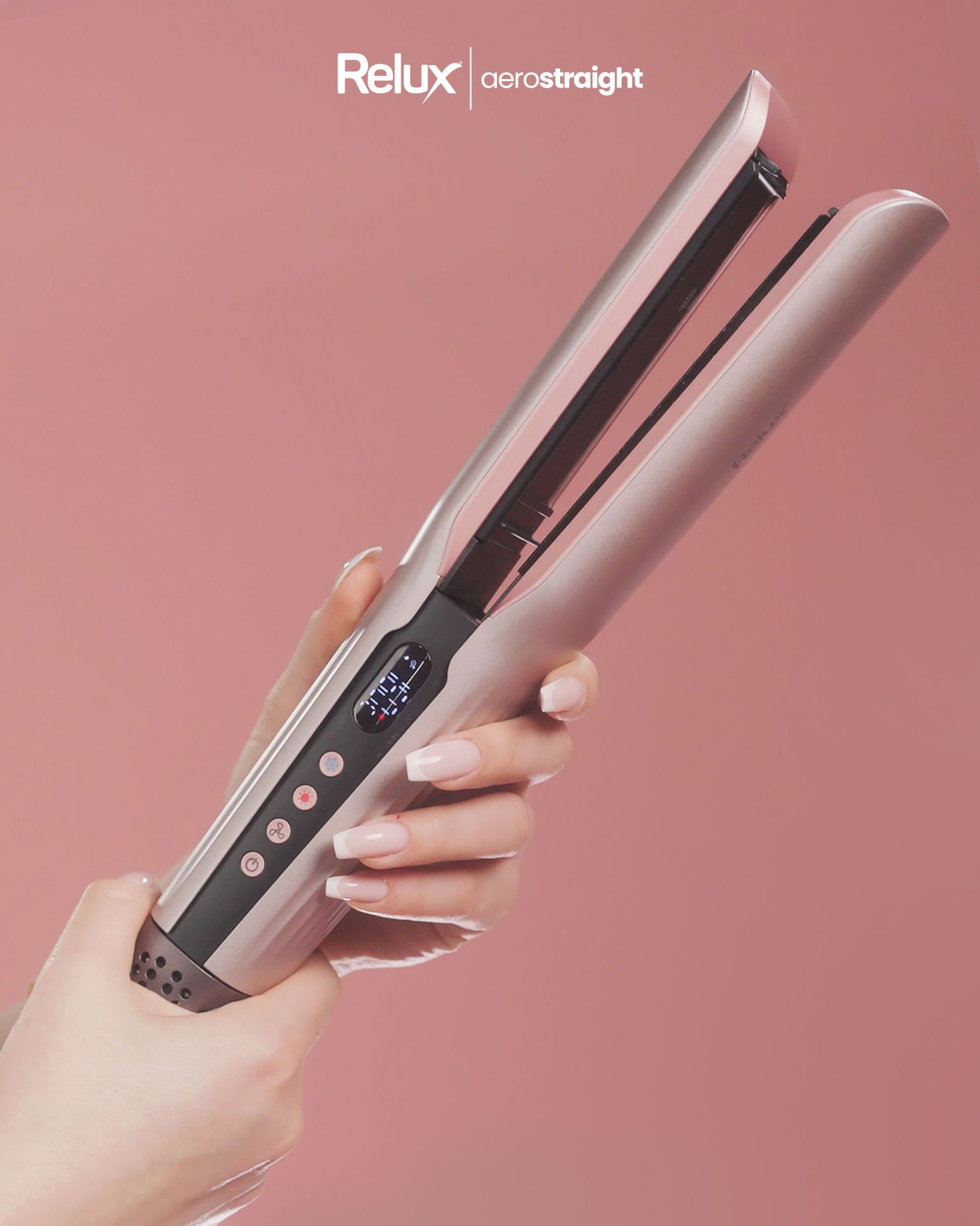 Relux Rhs9000P Aerostraight Havalı Saç Düzleştirici Pink Görseli