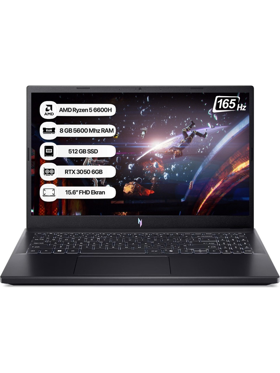 Acer Nitro V 15 Anv15-41-r3 Nh.qshey.005 R5 6600h 8 Gb 512 Gb Ssd Rtx3050 15.6
