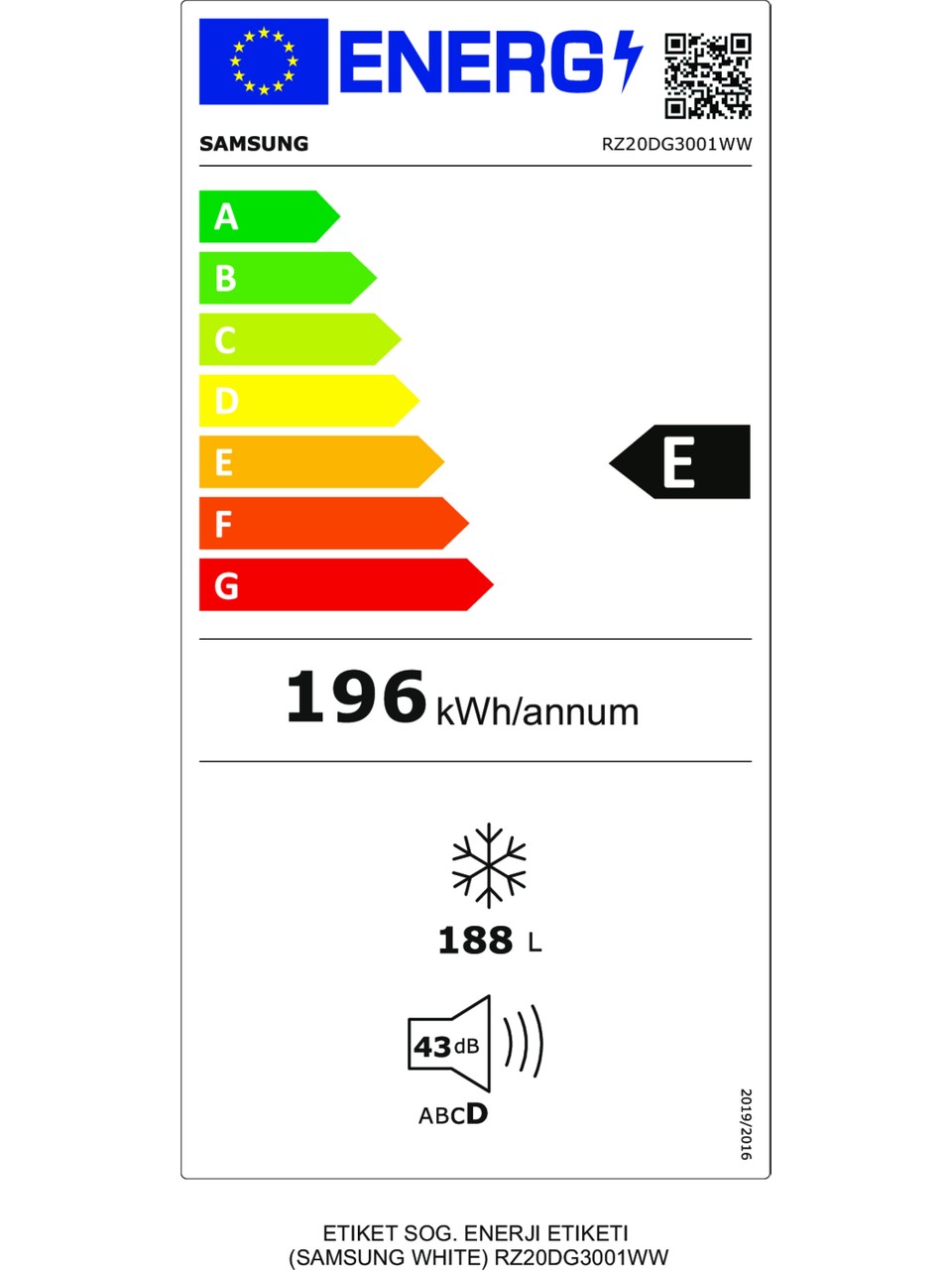 Samsung Rz20dg3001ww 6 Çekmeceli Dikey Derin Dondurucu Görseli