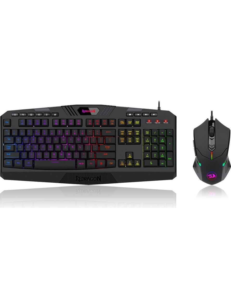 Redragon S101-5 K503rgb Klavye + M601rgb Mouse Set