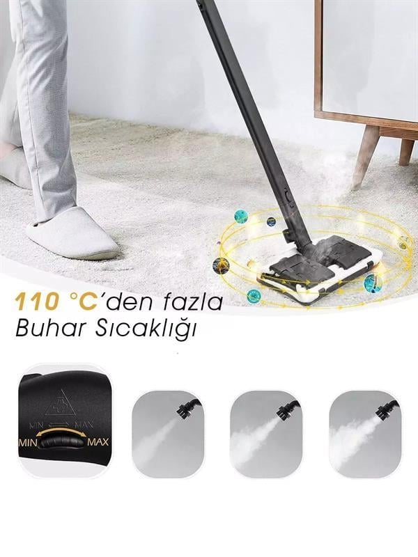 Pirantech CB-107C 2000 W Buharlı Temizleyici Siyah Görseli
