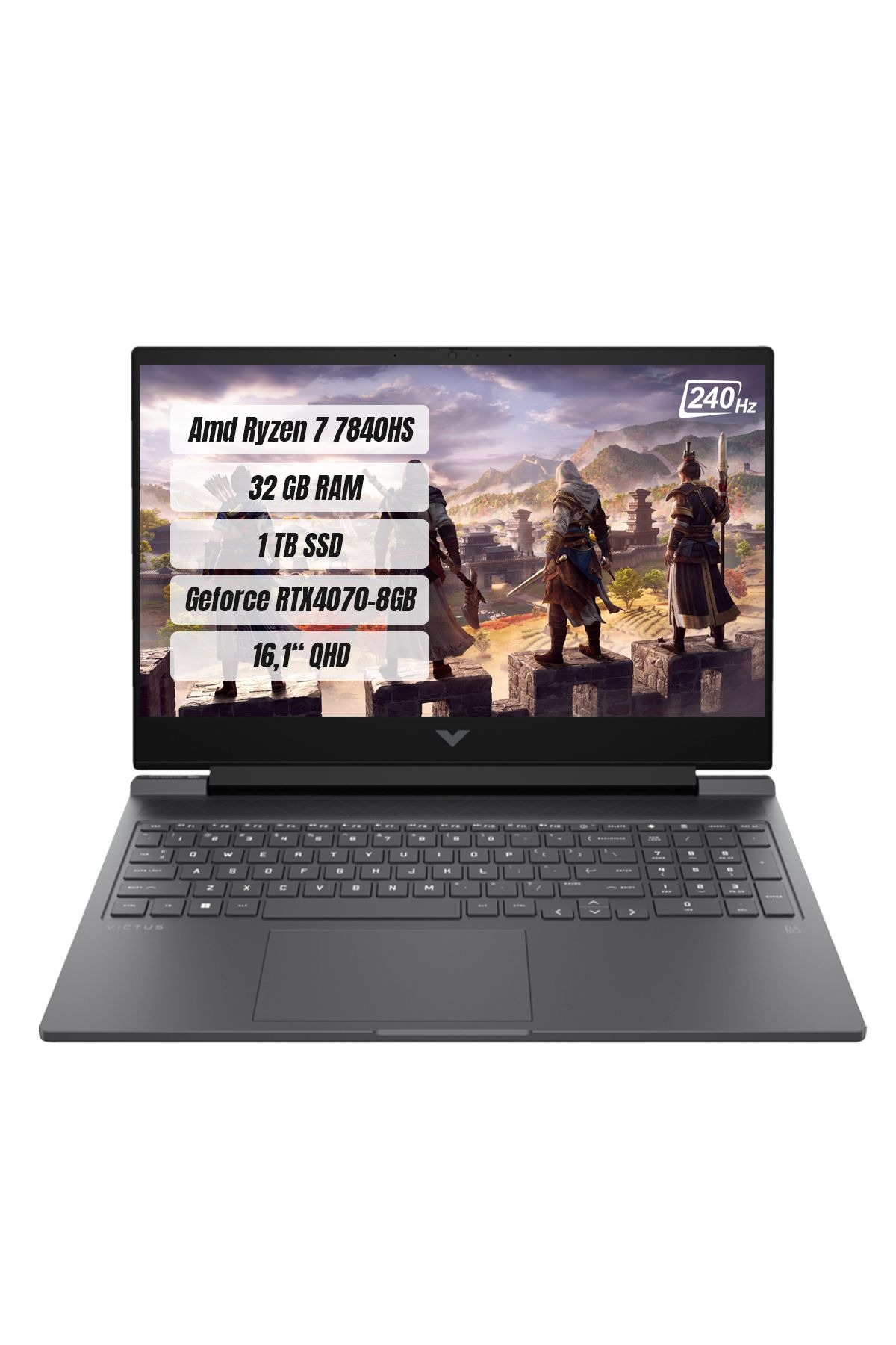 Hp Victus 16-s0001nt 7z4l9ea Ryzen 7 7840hs 32 Gb 1 Tb Ssd Rtx4070 16.1