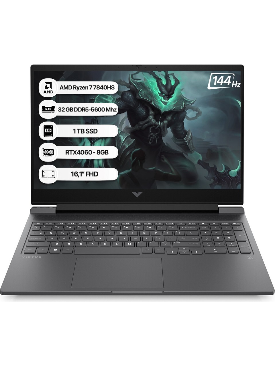 Hp Victus 16-s0043nt 7z600ea Ryzen 7 7840hs 32 Gb 1 Tb Ssd Rtx4060 16.1
