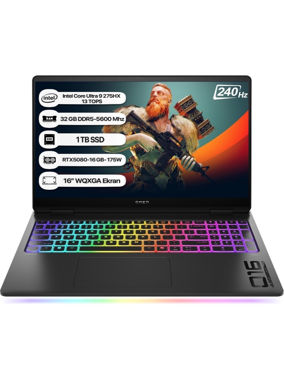 Hp Omen Max 16-ah0023nt B92qyea Ultra 9 275hx 32 Gb 1 Tb Ssd Rtx5080 16