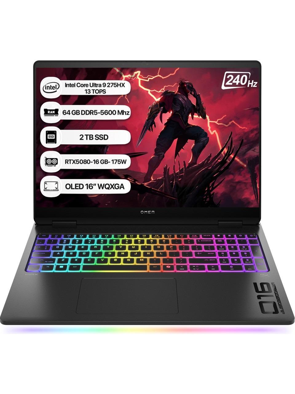 Hp Omen Max 16-ah0007nt B92qpea Ultra 9 275hx 64 Gb 2 Tb Ssd Rtx5080 16
