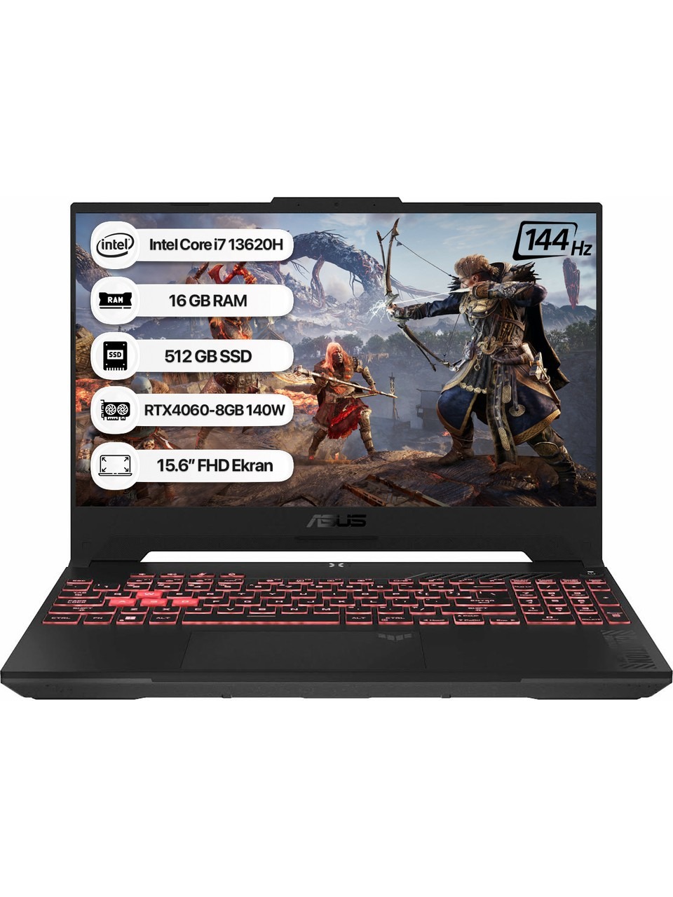 Asus Tuf Gaming F15 Fx507vv-lp243 İ7-13620h 16 Gb 512 Gb Ssd Rtx4060 15.6