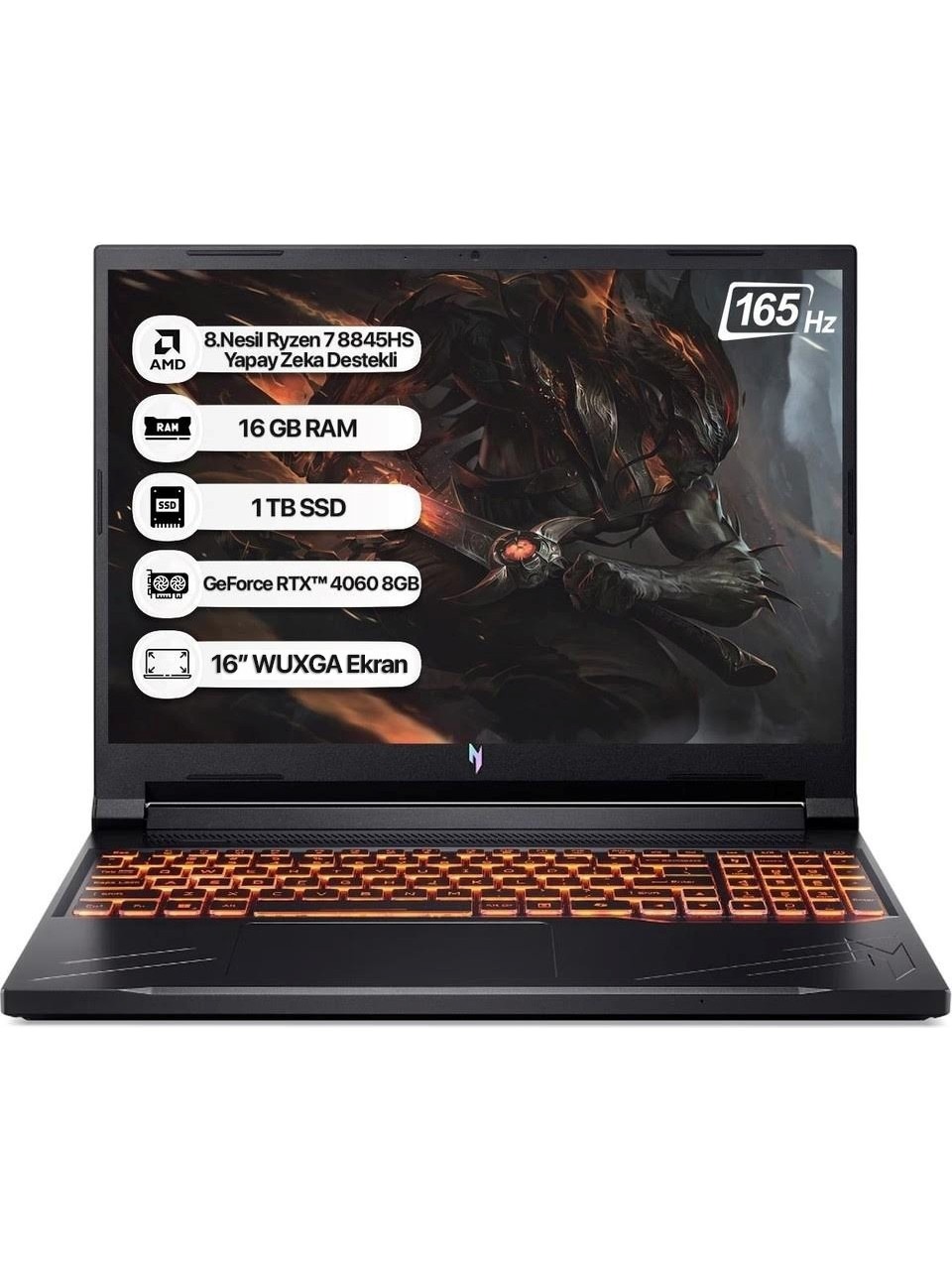 Acer Nitro V16 Anv16-41 Nh.qruey.005 R7 8845hs 32gb 1tb Ssd Rtx4060-8gb Dos 16