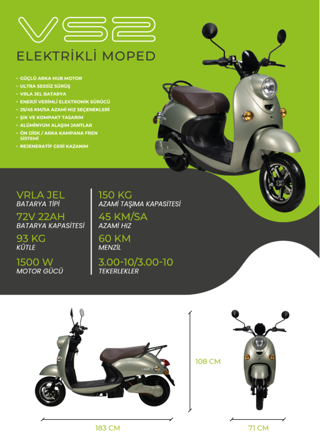 Volta VS2 Elektrikli Motorlu Bisiklet Görseli