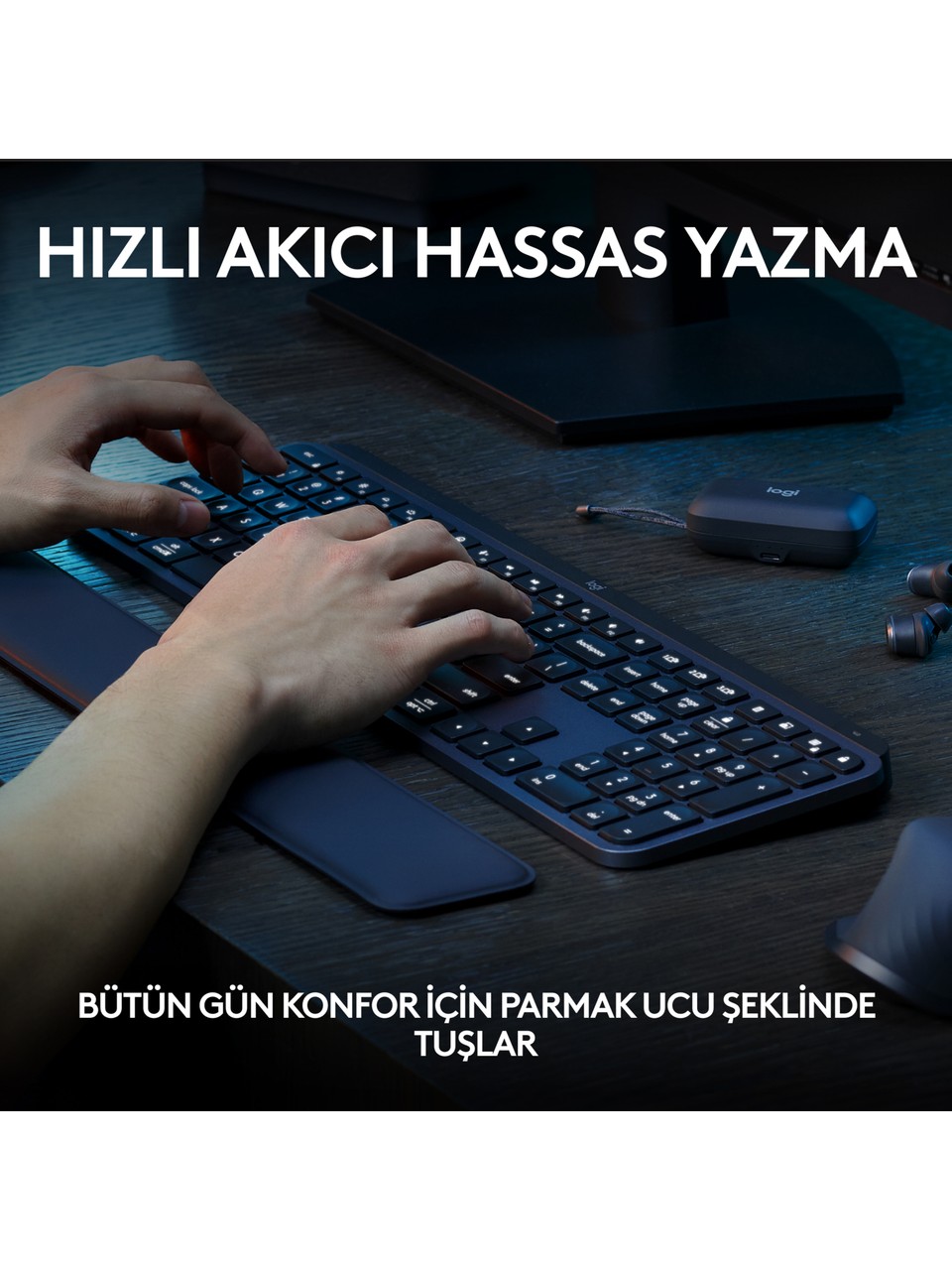 Logitech Mx Keys S Türkçe Q Kablosuz Klavye Görseli