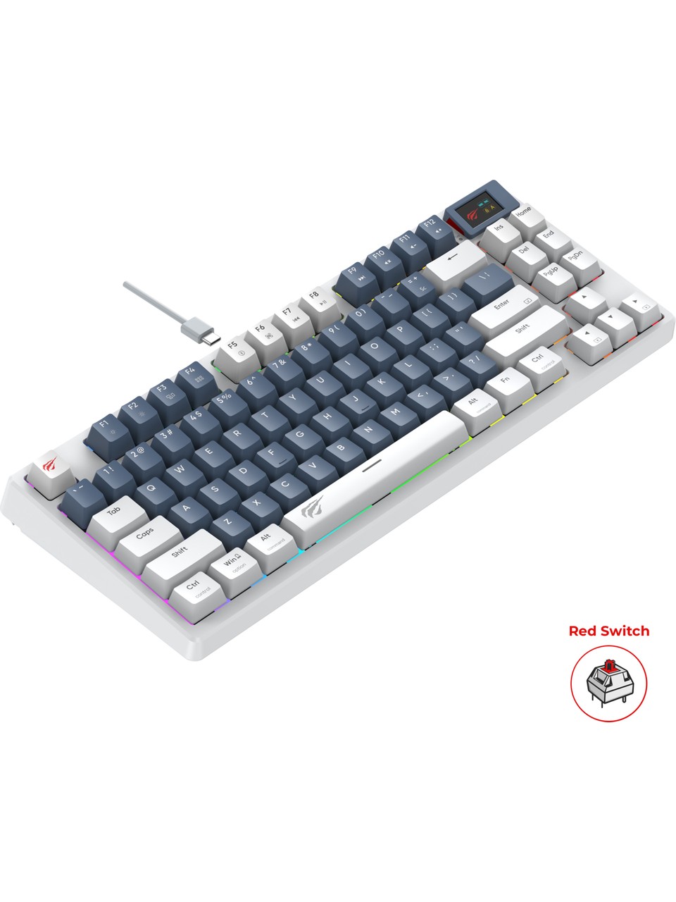 Havit Gamenote Kb884l Rgb Tkl Red Switch Kablolu Mekanik Oyuncu Klavyesi