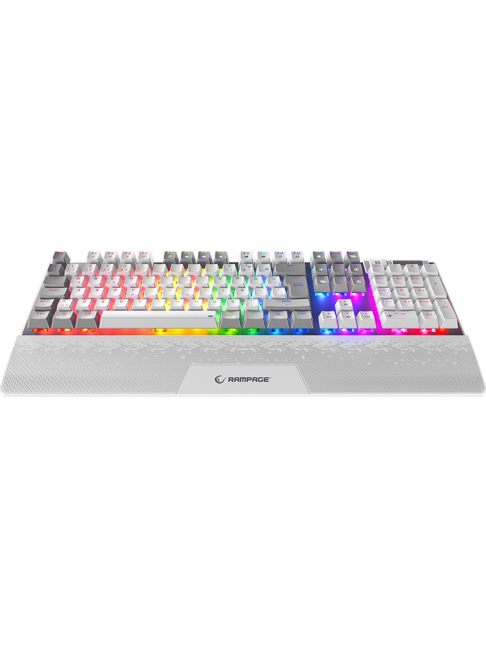 Rampage Carbon Pro Rgb Red Beyaz Switch Kablolu/kablosuz Mekanik Oyuncu Klavyesi Görseli