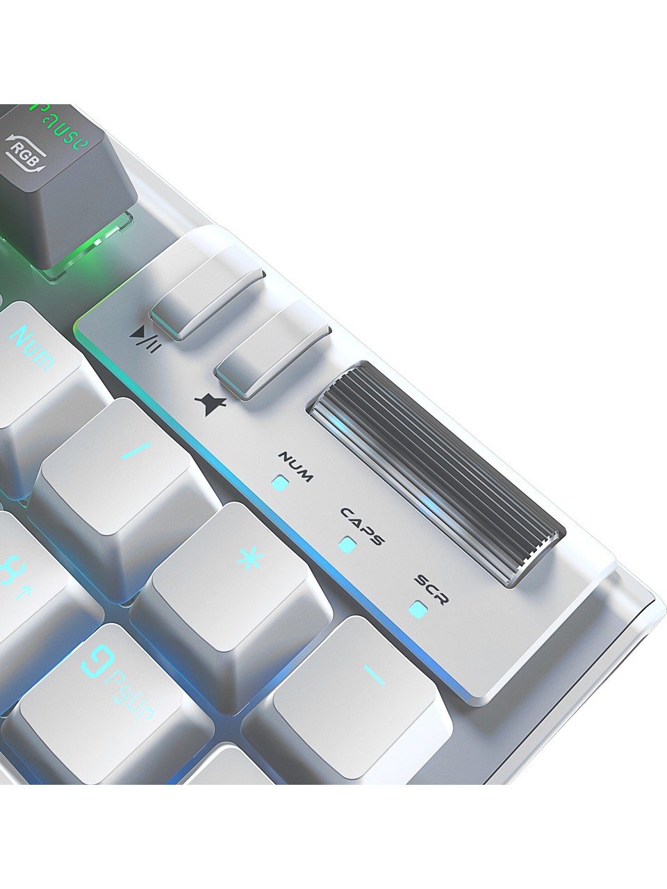 Rampage Carbon Pro Rgb Red Beyaz Switch Kablolu/kablosuz Mekanik Oyuncu Klavyesi Görseli