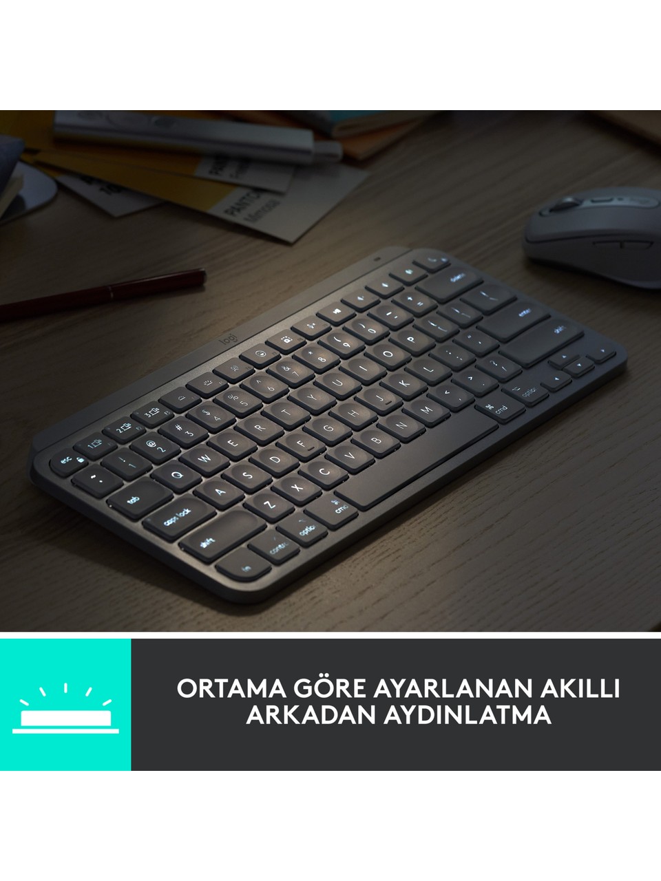 Logitech Mx Keys Mini 920-010504 Tkl Q Kablosuz Klavye Görseli