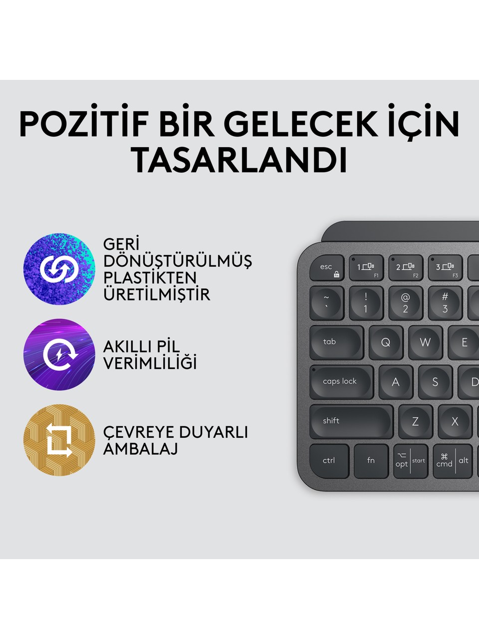 Logitech Mx Keys Mini 920-010504 Tkl Q Kablosuz Klavye Görseli