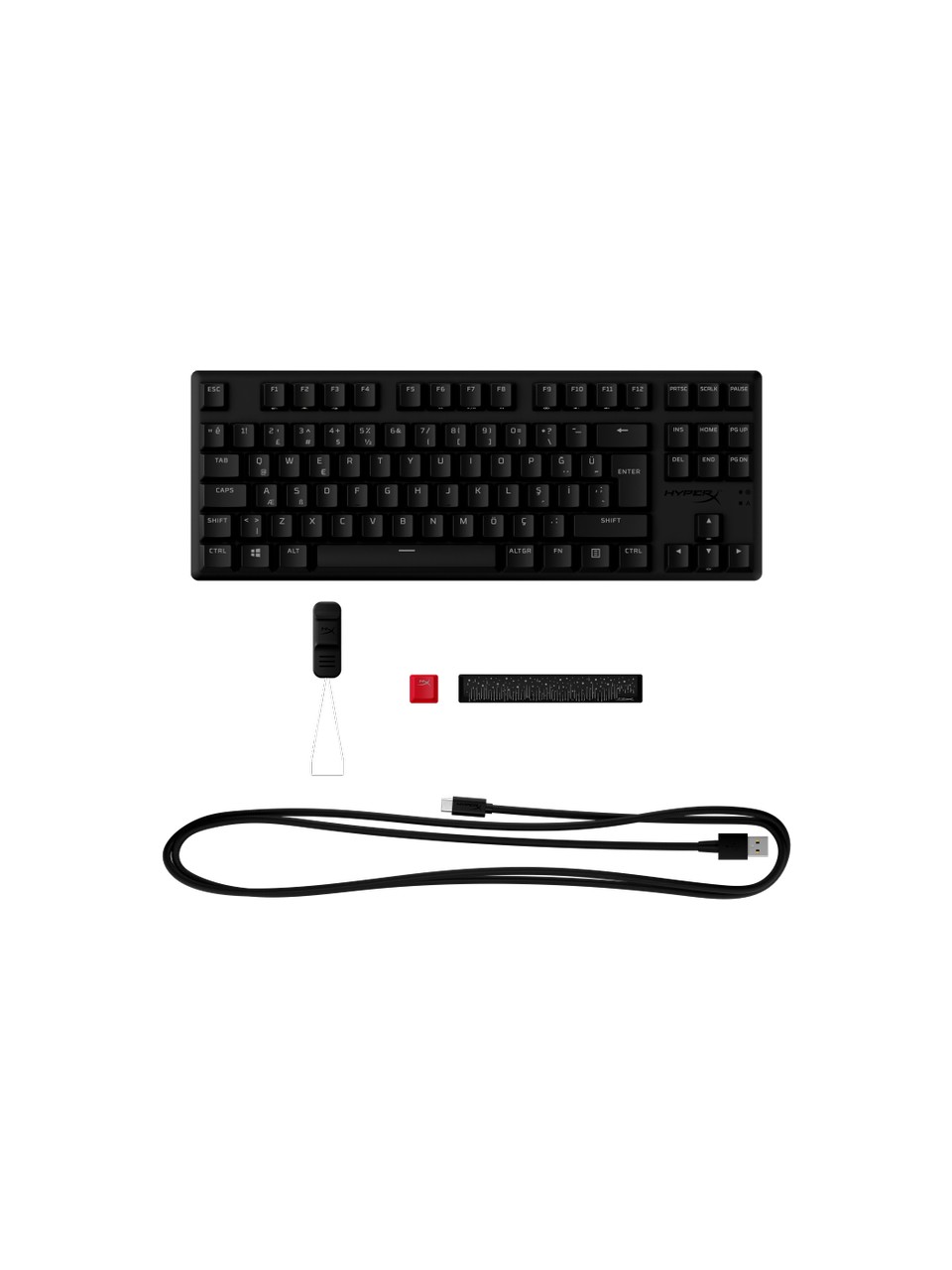 Hyperx Alloy Origins Core Rgb Tkl Red Switch Kablolu Oyuncu Klavyesi Görseli