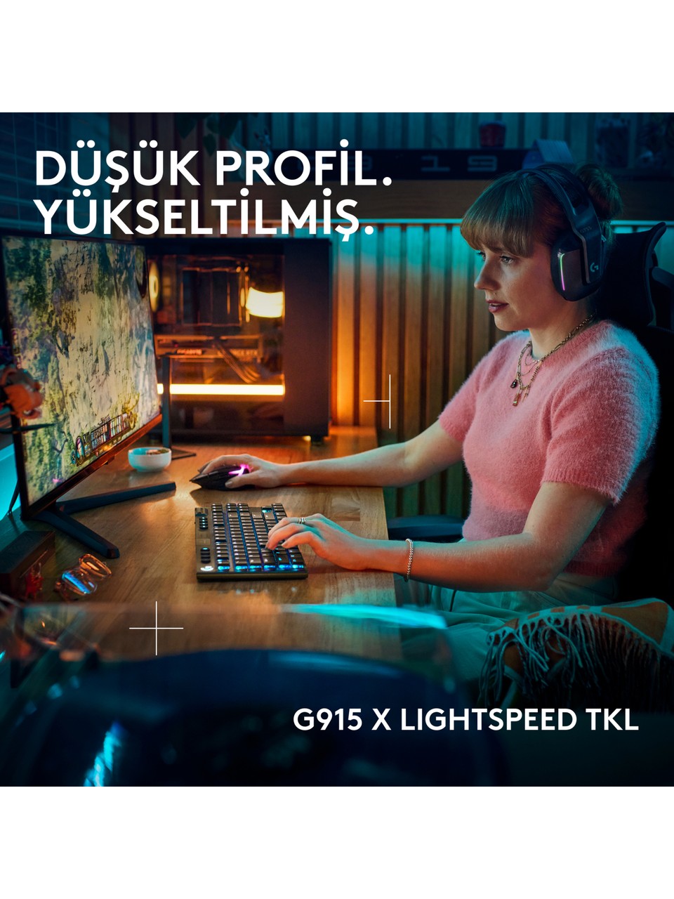 Logitech G515 Lightspeed Tkl 920-012539 Siyah Rgb Tactile Switch Mekanik Oyuncu Klavyesi Görseli