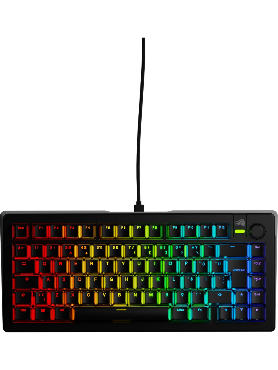 Glorious Gmmk 3 Tr Fox Linear Switch %75 Kablolu Mekanik Oyuncu Klavyesi