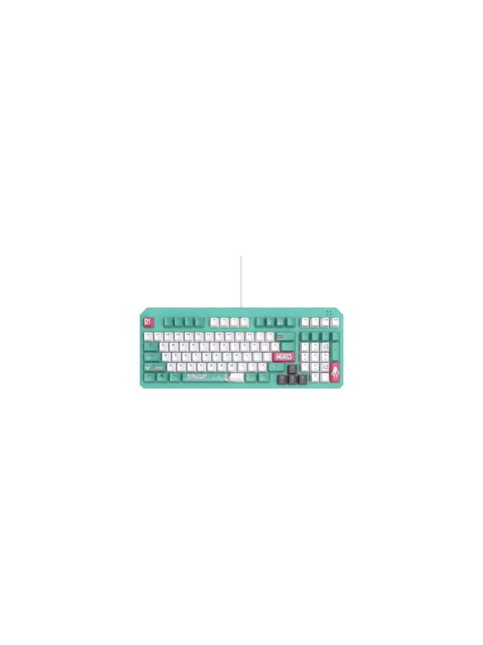Asus Tuf Gaming K3 Gen Iı Hatsune Miku Edition %96 Rgb Red Switch Kablolu Oyuncu Klavyesi Görseli