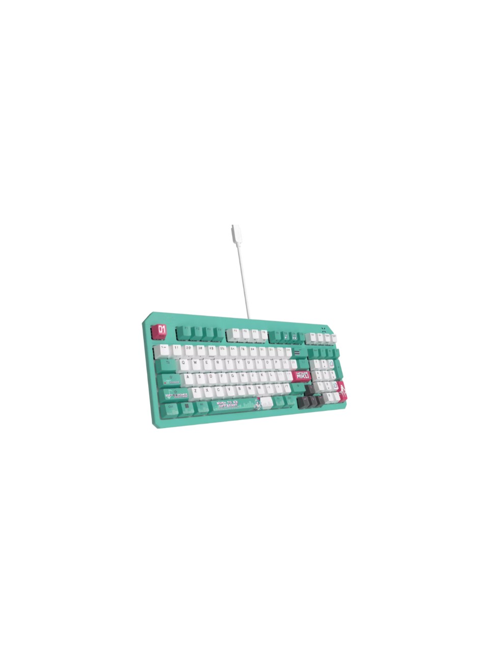 Asus Tuf Gaming K3 Gen Iı Hatsune Miku Edition %96 Rgb Red Switch Kablolu Oyuncu Klavyesi Görseli