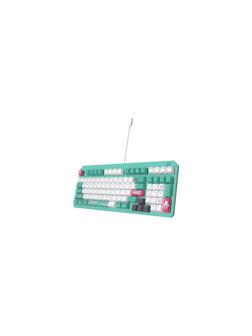 Asus Tuf Gaming K3 Gen Iı Hatsune Miku Edition %96 Rgb Red Switch Kablolu Oyuncu Klavyesi Görseli
