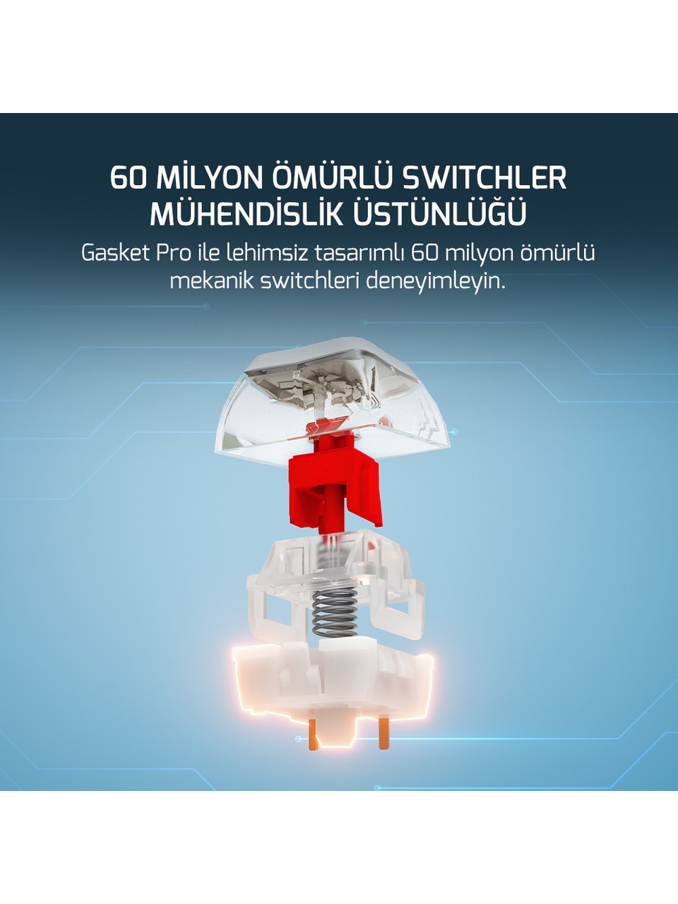 Gamepower Gasket Pro X Rgb %75 Tkl Kablolu/kablosuz Mekanik Oyuncu Klavyesi Görseli