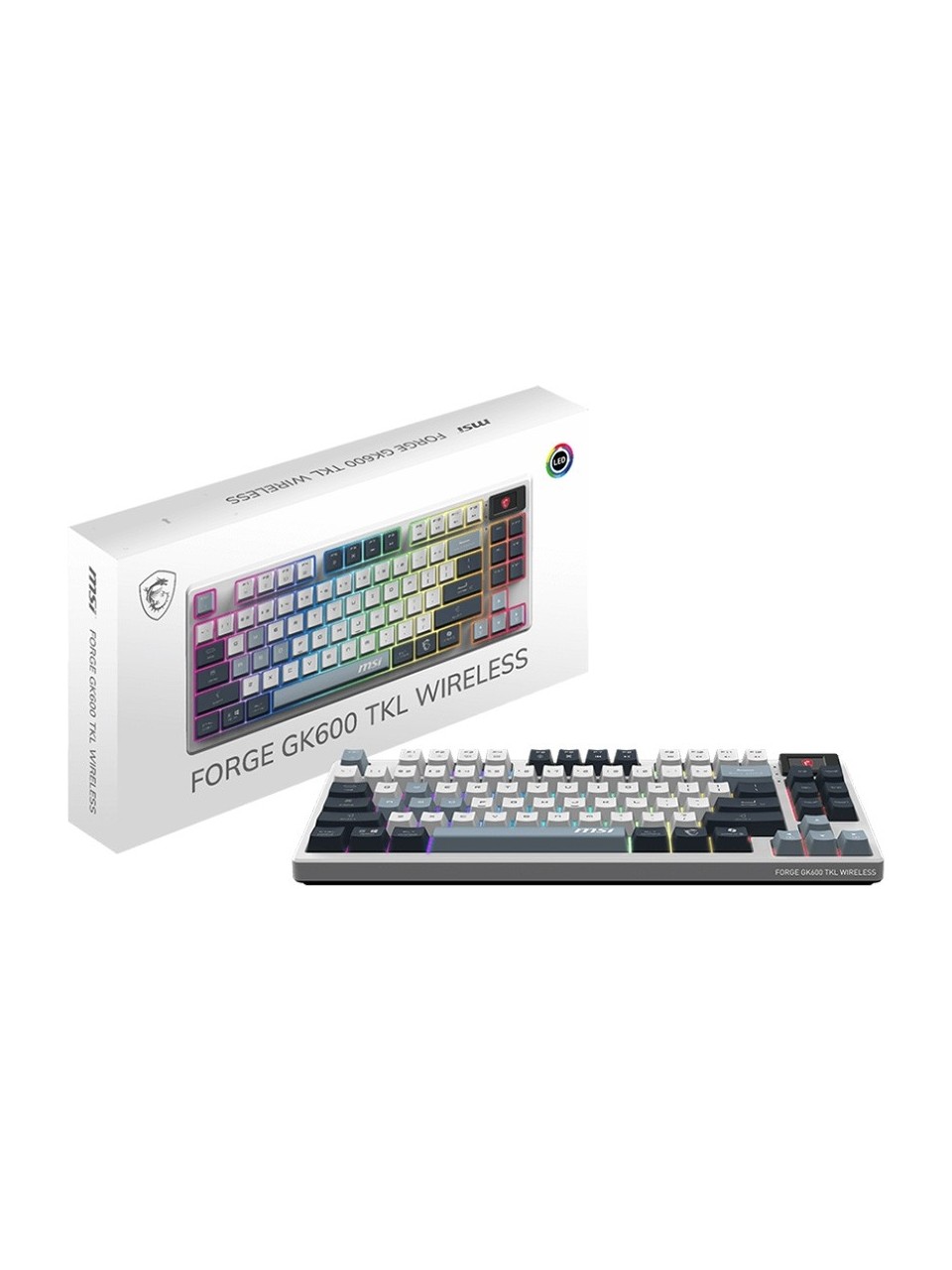 MSI Forge GK600 RGB TKL Linear Switch Kablolu/Kablosuz Mekanik Oyuncu Klavyesi Görseli