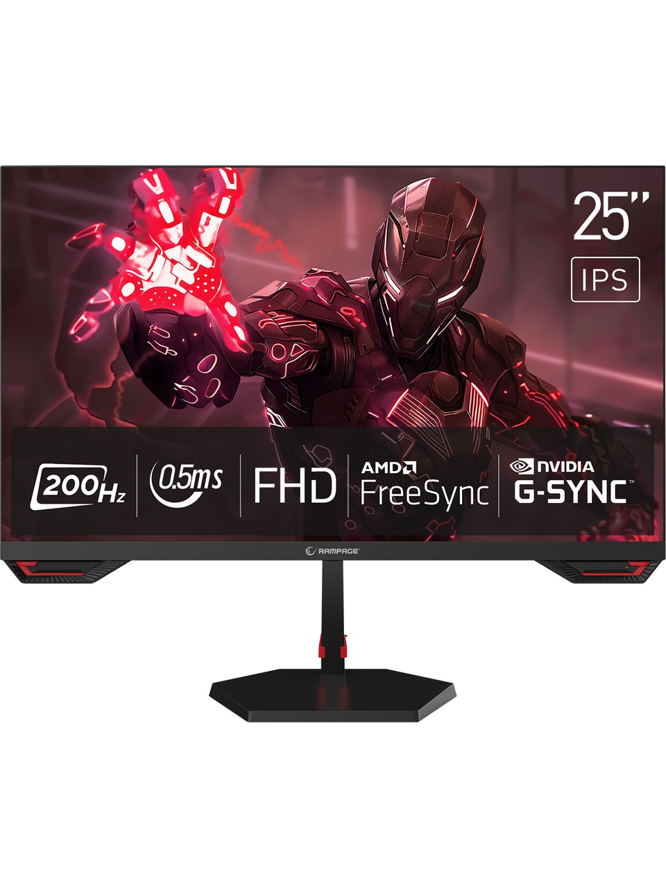 Rampage Crimson CR25R200 (CR25C180) 25" 0.5 ms Full HD IPS 200 Hz Oyuncu Monitörü